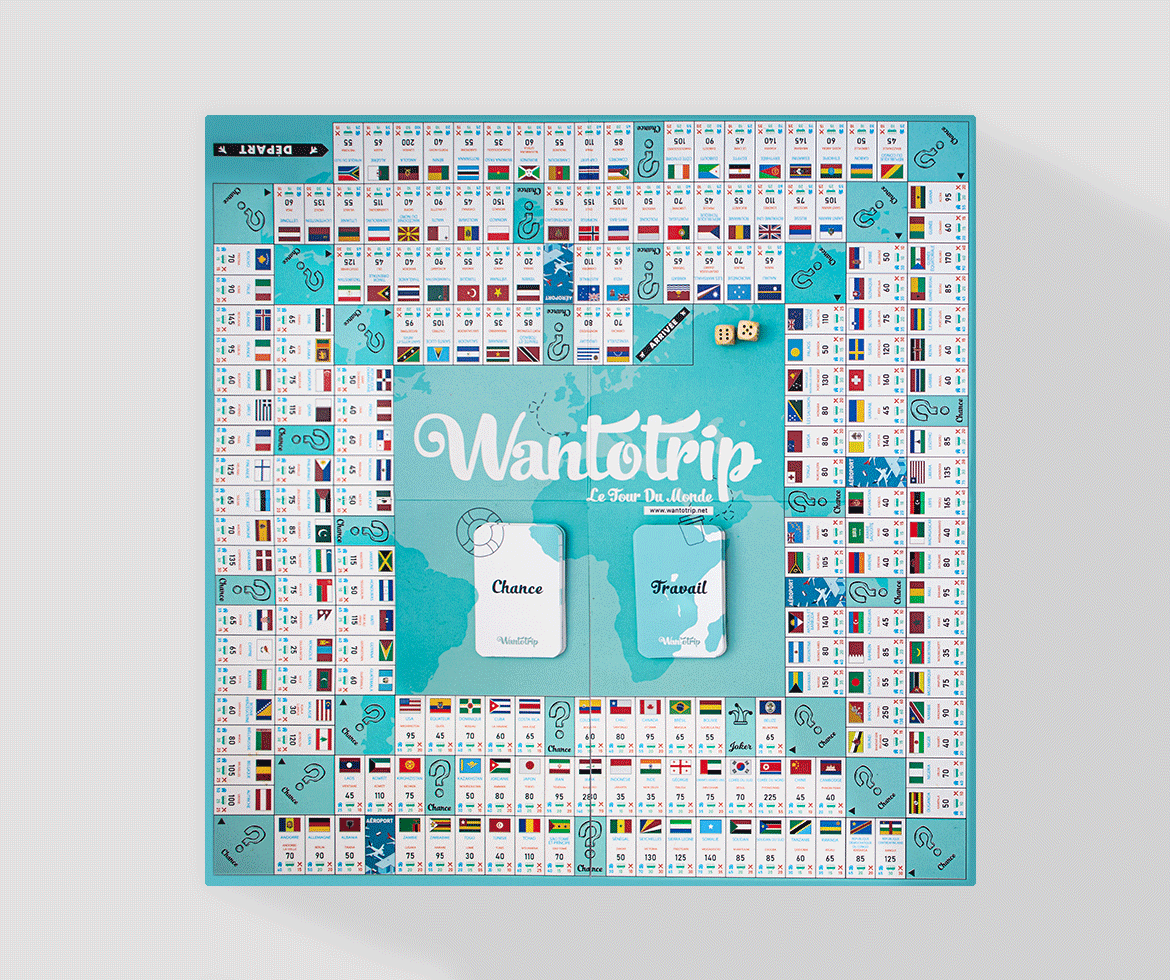 Board Game Wantotrip Map